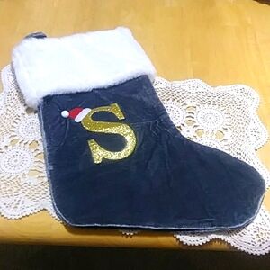 New Christmas stocking, letter "S"
